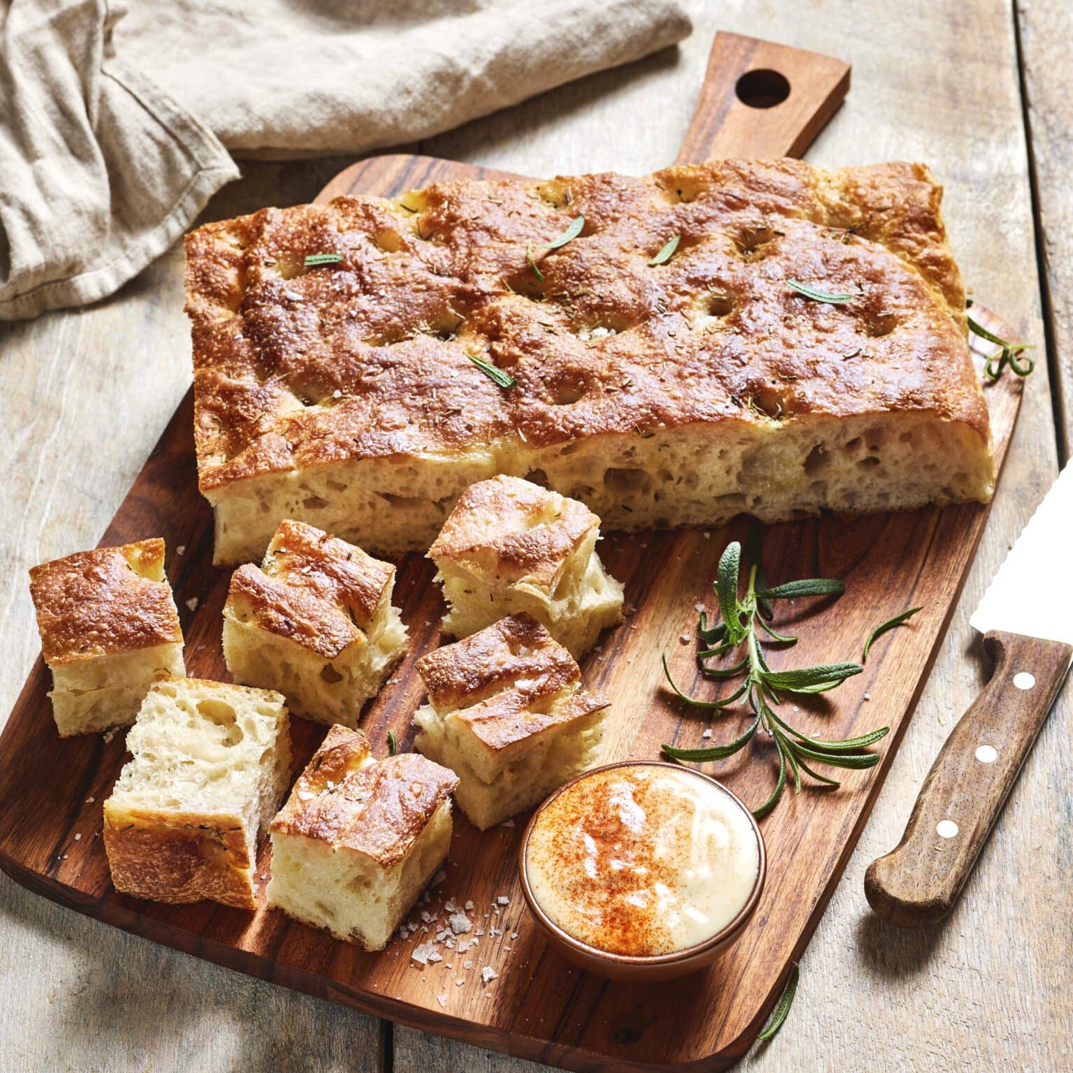 Focaccia og aioli